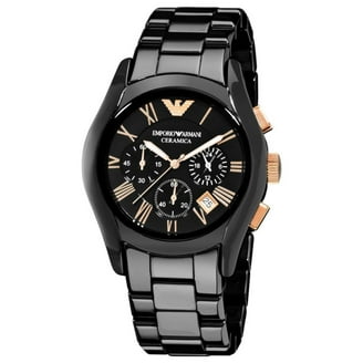 Emporio Armani Men's Armani Silver Black Quartz Analog Watch