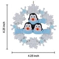thumbnail image 2 of Maxora Personalized Ornaments Customized Christmas ornament Penguin with Snowflake Family of 3 Free Customize, 2 of 10
