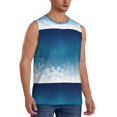 thumbnail image 2 of Bingfone Christmas Snowflakes Pattern Men's Tank Tops Workout Sleeveless Tee Shirts Running Beach Tanks for Men-Medium, 2 of 7