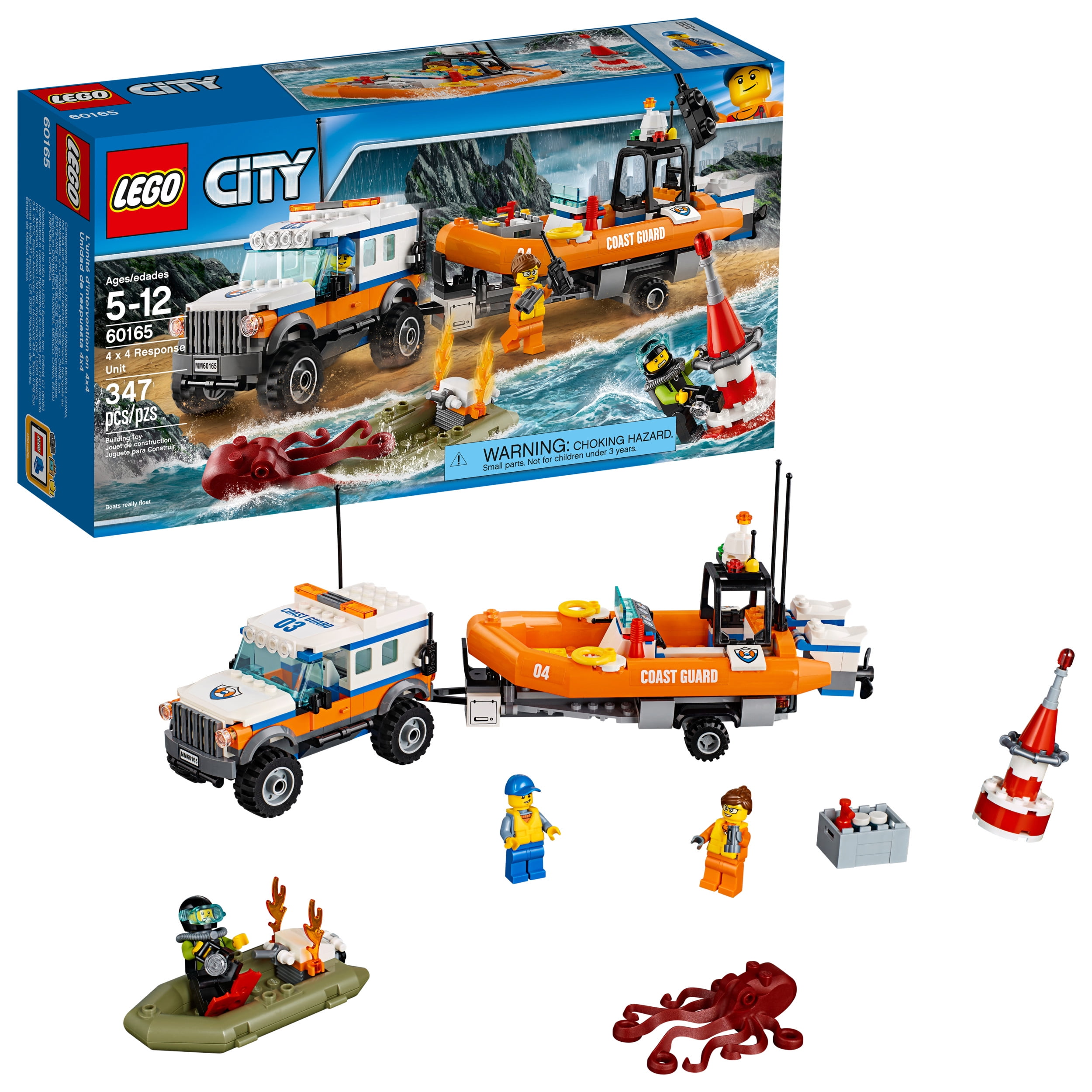 Lego City: Garde côtière 4x4 & plongée bateau Trusted Boutique 60012 Manuel 