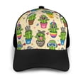thumbnail image 3 of Yiaed Cute Cartoon Cactus Print Baseball Cap Dad Hat Polo Style Plain Blank Adjustable Size, 3 of 5