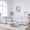 White, variant on Oversized 122" U-Shaped Sectional Sleeper Sofa Bed with Pull-Out Bed,Storage Chaise,Rabbit Plush,7-Seat,Grayish White