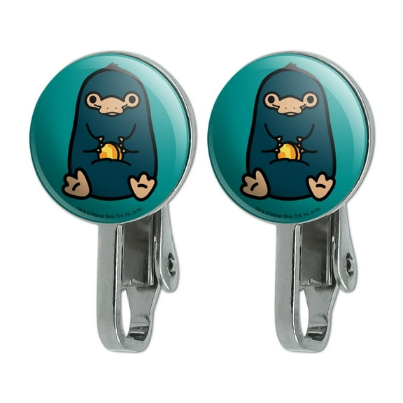 Fantastic Beasts and Where to Find Them Nifler Cute Chibi Character Novelty Clip-On Stud Earrings