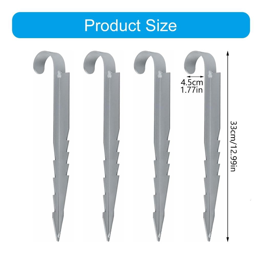 4Pcs Ground Stakes Tent Trampoline Ground Stake Fixing Anchors Easy to Install