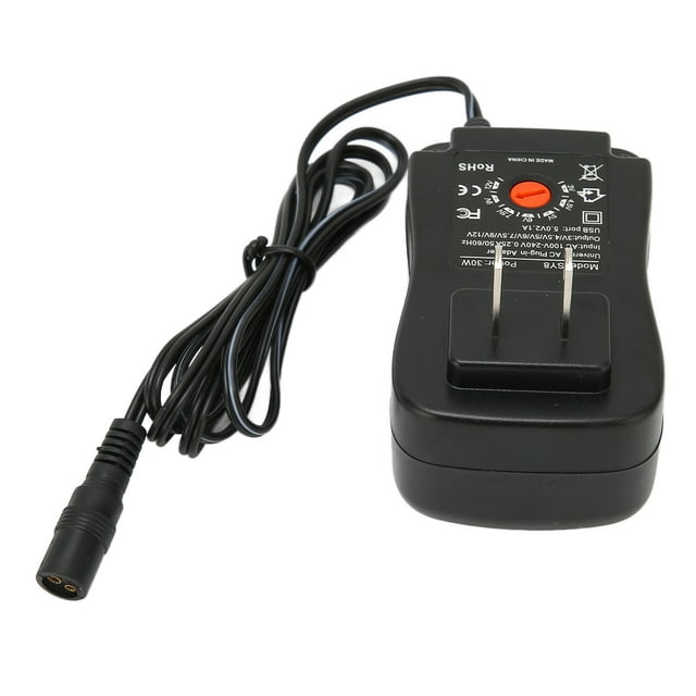 Adaptador De Corriente Universal De 30 W, Adaptador Universal Multiusos Todo En Uno CC Intercambiable Para Electrónica Doméstica ZAQW Enchufe de EE. UU.