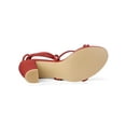 thumbnail image 5 of BLISSFUL STEP Women's Back to School Strappy Straps Lace Up Block Heel Sandals, 5 of 8