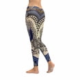 thumbnail image 2 of SUNENAT Unicorn with Ethnic Mandala Flowers and Moon Women's Capri Leggings Stretchy Skinny Yoga Pants S, 2 of 4