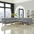 thumbnail image 4 of Modway Engage L-Shaped Upholstered Fabric Sectional Sofa in Azure, 4 of 7