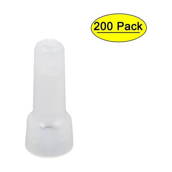 CE-1 Plastic Closed End Crimp Caps Wire Connector White 18mm Length 200pcs