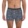 thumbnail image 4 of Wukai Squirrel And Snowflakes Print Men’s Underwear Breathable Boxer Briefs,&nbsp;Moisture Wicking & Breathable-Large, 4 of 7