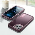thumbnail image 5 of Feishell Case for iPhone 12/12 Pro 6.1 inch,Heavy Duty 3 Layer Military Protection with Hidden Kickstand Shock Resistant Armor Hybrid Bumper Rugged Rubber Phone Cover,Purple+Pink, 5 of 8
