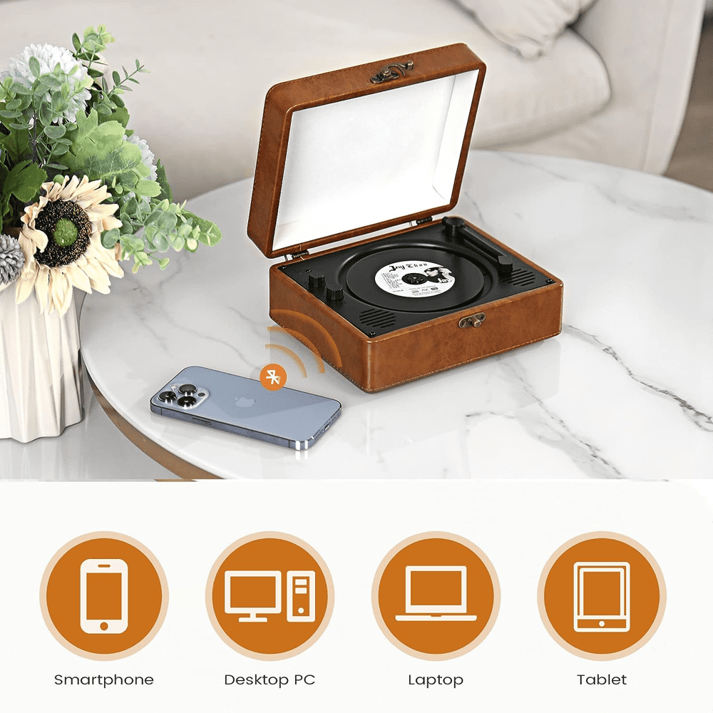 KEINXS CD Player with Bluetooth - Retro Desktop CD Players for Home CD Player with Speakers  Built in HiFi Bluetooth 5.0 FM-Support AUX/USB  Headphone Jack CD Player Protable for Kids  Gi