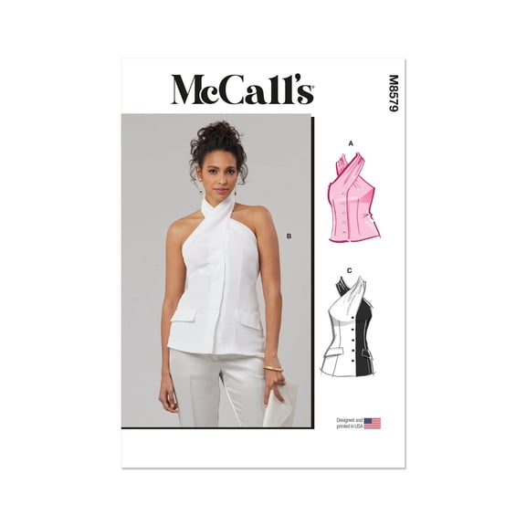 McCall's Sewing Pattern 8579 - Misses' Top in Two Lengths, Size: K5 (8-10-12-14-16)