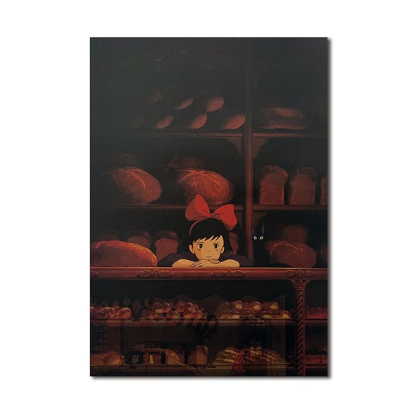Póster decorativo de pared Kiki's Delivery Service Retro Anime