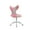 Bright Red Scales, variant on Guyou Mermaid Swivel Chair for Kids Ages 5-12 - Adjustable Height Children's Chair with Faux Fishtail Back & Rollers - Study/Dressing Desks Chairs for Bedroom, Light Pink Scales