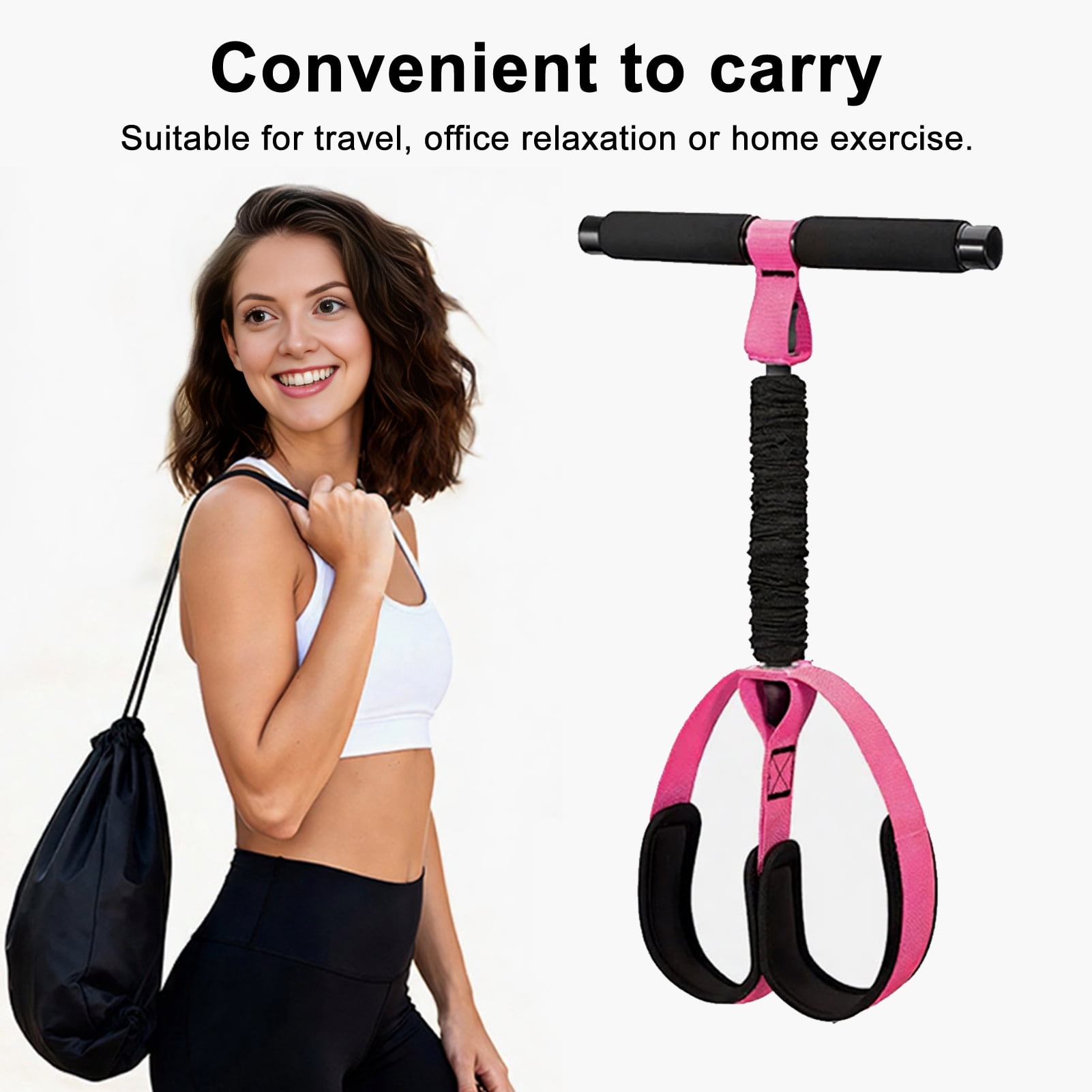 YIFAEUX Pedal Resistance Band with Handle Yoga Sit-up Exerciser Pull Rope Men Women Abdomen Waist Arm Leg Core Training Workout Equipment