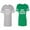 Men Heather / Women Green, variant on I love My Awesome Husband wife Unisex Couple Matching Cotton Jersey style T-Shirt Contrasting stripes on sleeves (Men Heather / Women Black) (Men S / Women S)