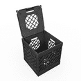 thumbnail image 3 of UbeCube Plastic Collapsible Modular Stackable Storage Crate, Small, Black, 3 of 8