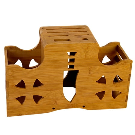 WORGEOUS  Bamboo Kitchen Knife Holder Knives Shun Block Home Essentials