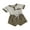 Green, variant on Douhoow Infant Boy Outfits Round Neck Short Sleeve Striped Button Romper Elastic Waist Shorts 2Pcs Set
