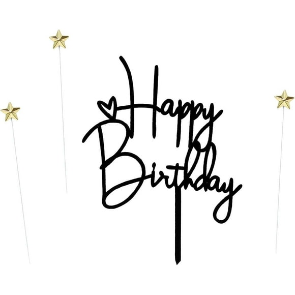 Happy Birthday Cake Topper Star Birthday Cake Topper Happy Birthday Cake Toppers Black Happy Birthday Cake Toppers