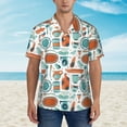 thumbnail image 4 of Haiem Cute Tableware Printed Hawaiian Shirt for Men - Men’s Casual Beach Summer Shirts - Stretch Fabric with Modern Fit-3X-Large, 4 of 9