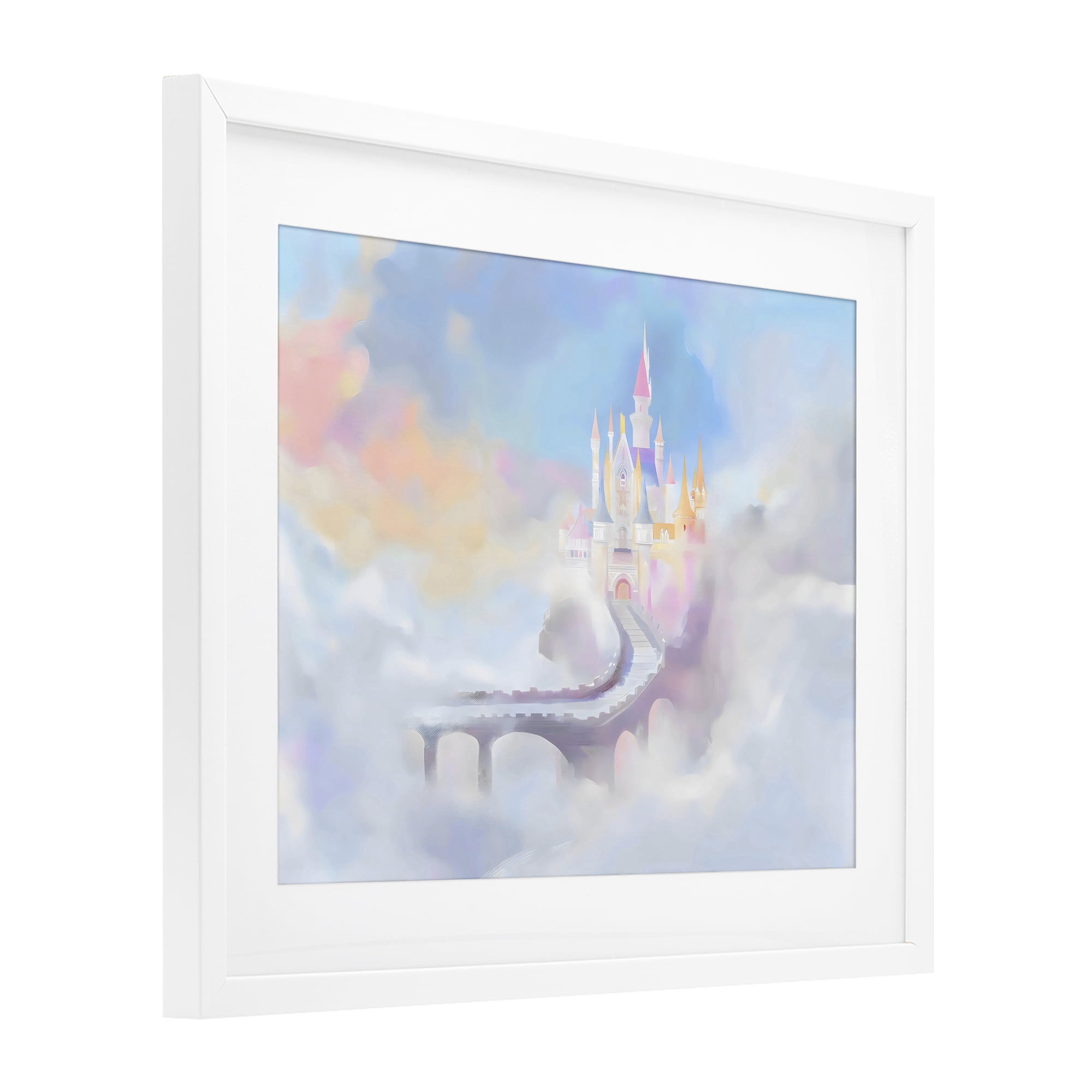 Stupell Industries Enchanted Bridge To Castle White Framed Print Under Glass, design by Arlington Prints