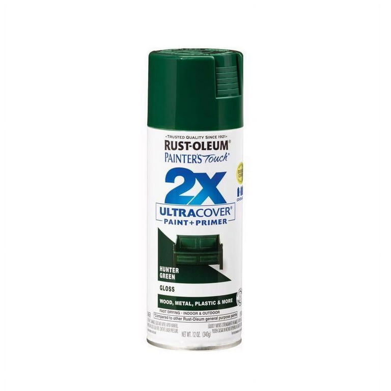 Painter's Touch 2X Ultra Cover Spray Paint, Gloss Hunter Green, 12