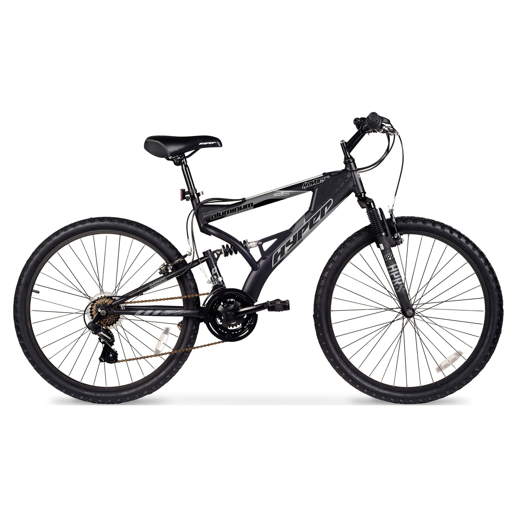 Hyper Bicycles 26" Havoc Mountain Bike, Adults Ages 13+, Black