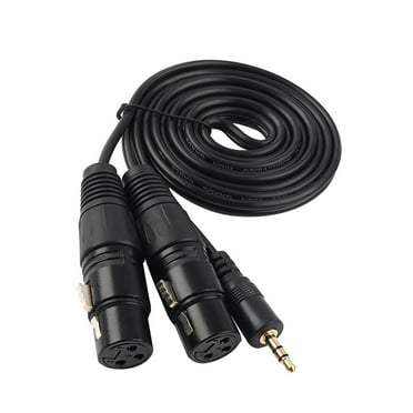 3.5 mm (1/8"") Stereo Dual XLR Female Y splitter Patch Cable