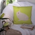 thumbnail image 3 of Carolines Treasures BB7790PW1414 Hermelin Rabbit Green Fabric Decorative Pillow, 14 x 14 in., 3 of 4