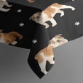 thumbnail image 2 of Bulldog Dog and Footprints Rectangle Tablecloth 60"x84",Waterproof Polyester Rectangle Table Cloth, Wipeable Spillproof Polyester Tablecloth for Dining, Camping, Indoor and Outdoor, 2 of 5