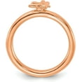 thumbnail image 2 of Solid Sterling Silver Stackable Expressions Rose Gold-plated Bee Ring - Ring Size 7.0, 2 of 8