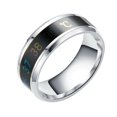 thumbnail image 2 of Sonducket Anillo de temperatura acero emoción humor anillos pareja inteligente sensible mano joyería impermeable para Mujeres Hombres regalo de Año Ropa, zapatos y accesorios Miscelánea Plata 12 # Sonducket AP000743-35, 2 of 6