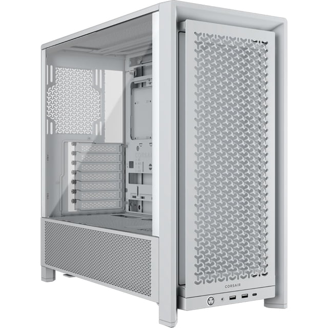 Carcasa para PC CORSAIR 4000D con marco modular Mid-Tower ATX, color blanco
