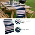 thumbnail image 5 of Navy Blue Pink Striped Table Runner - 70 Inch Long, Kitchen Dining Table Runner Dresser Scarves, Modern Minimalist Ombre Lines Farmhouse Decor for Coffee Tables Wedding Party Banquet, 5 of 8