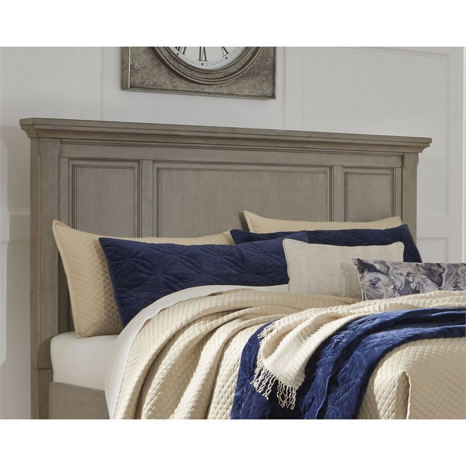 Signature Design by Ashley Lettner Queen Panel Headboard in Light Gray