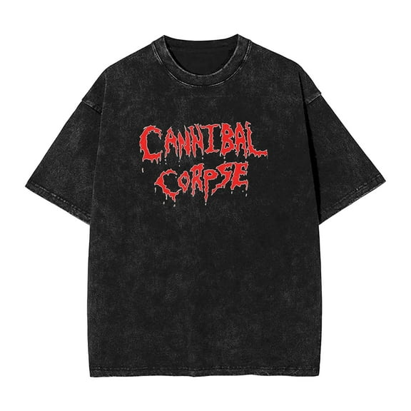 Cannibal Corpse Men's Cotton Summer T-Shirts Vintage Tee Loose Fit Short Sleeve Casual Tshirts for Men Women S