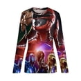 thumbnail image 6 of Power Rangers Women’s Pajama Top 3D Digital Print Sleepwear Trendy Crewneck Pullovers Long Sleeve Shirts XL, 6 of 8