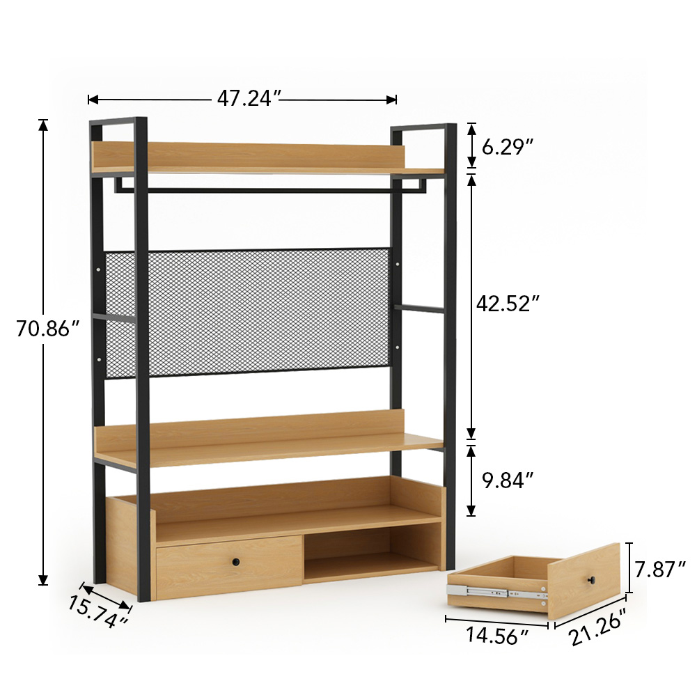 Tribesigns Heavy Duty Closet Organizer Freestanding Clothes