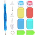 thumbnail image 1 of ensemble De Quinze Pices De Stylo De Forage De Point De Peinture De Diamant Bleu Ciel Profond Nouveau Stylo De Rsine, Ensemble De Combinaison De B, 1 of 5