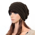 thumbnail image 2 of XIAOCHA Women’S Slouch‑Fit Beanie Solid Hats Casual Fall‑Winter Bonnet,Coffee, 2 of 3