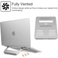 thumbnail image 4 of Fintie Aluminum Portable Laptop Stand for MacBook/iPad Pro/Samsung/RCA/Lenovo/Tablet/Notebook 9-17" Holder, 4 of 7