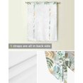 thumbnail image 5 of Orange Sage Green Botanical Tie Up Curtains for Kitchen Bathroom Bedroom Windows 63 Inch Length, Pastoral Leaf Watercolor Balloon Drape Curtains Shade Rod Pocket Drapery Curtain Panel, 52"x63", 5 of 7