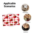thumbnail image 5 of Amarainy Strawberry Red Checkered Pattern Table Mats Set Of 4 For Home Kitchen Table Decor 12x18 inch, 5 of 5
