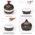 thumbnail image 6 of Topcobe 110V 14W 550ml Aroma Diffuser, 550 ml Cool Mist Air Humidifier Ultrasonic Aroma Essential Oil Diffuser for Office Home Bedroom Living Room, Dark Brown, 6 of 9