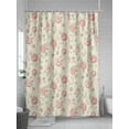 thumbnail image 5 of Shower Curtain Flowers Shower Curtains for Bathroom, Waterproof Polyester Shower Curtain Set with Hooks, Standard Size 72" x 72" Floral Vintage Style, 5 of 6