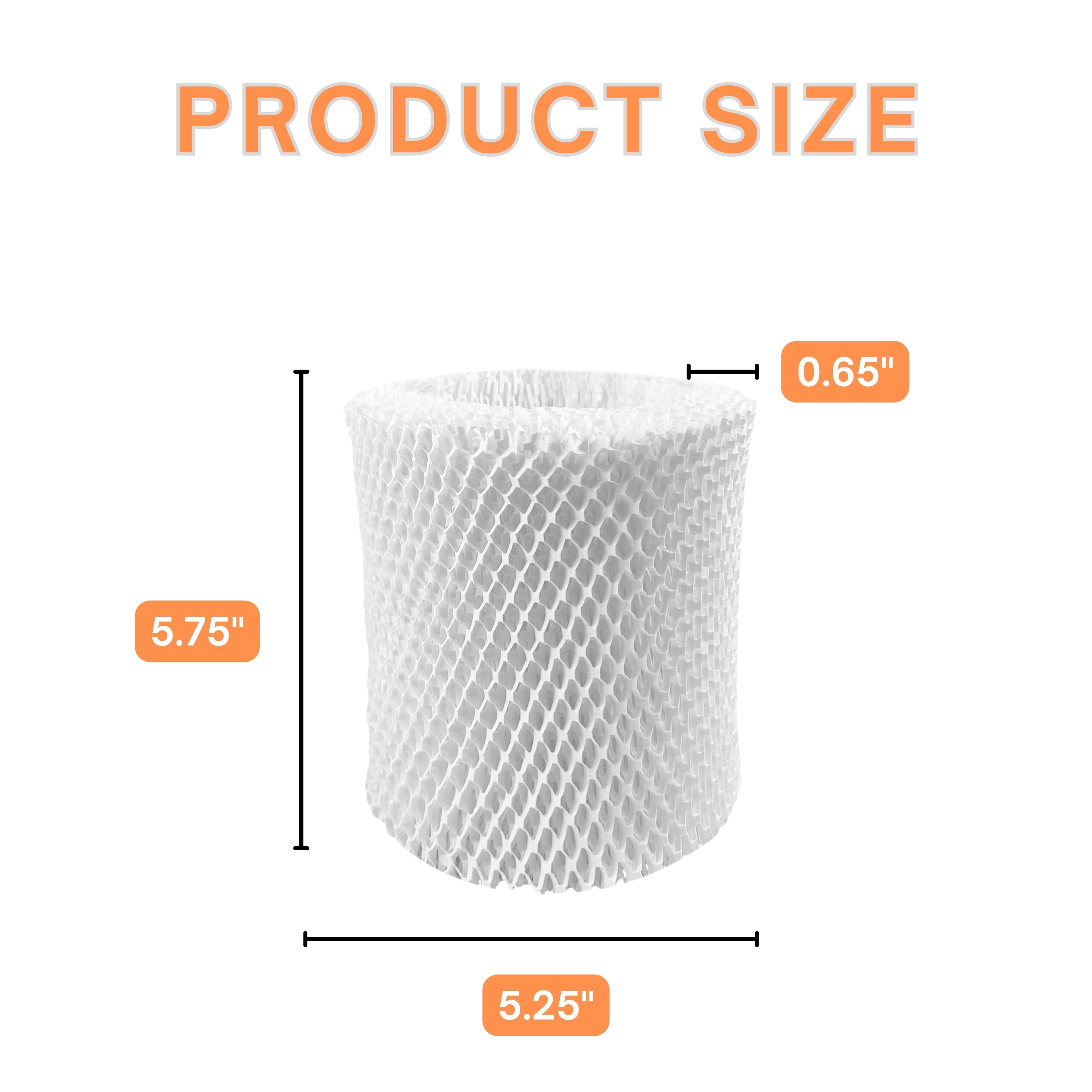 Nispira Bedside Wick Humidifier Filter Replacement for Canopy Bedside Humidifier, Long-Last Wood Pulp, 6 Packs