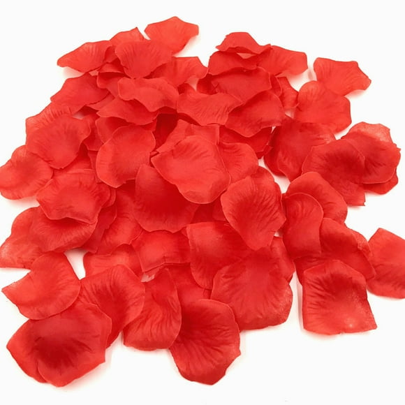 Pétales de Rose Artificiels, 30 Pcs Pétales de Rose Fournitures de Mariage pour le Mariage Allée Fête Confettis Saint Valentin Décoration d'Art Romantique (Rouge)