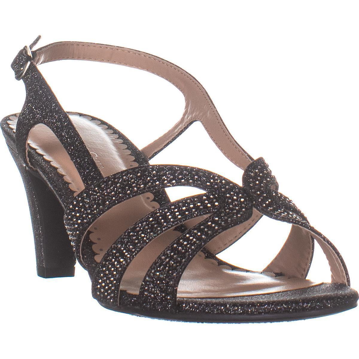 pewter evening sandals